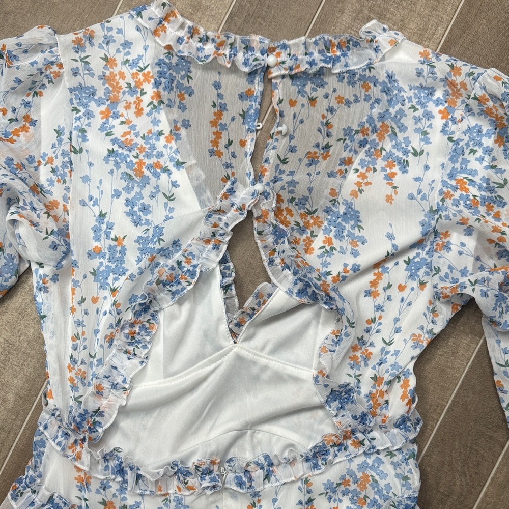 Floral Long Sleeve Dress - Picture 2 of 2